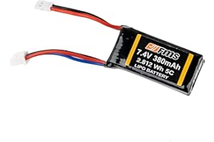 EAZYRC FMS 7.4V 380mAh Battery for 1/24 FCX Power Wagon,1/12 Willys, 1/24 Smasher RTR,1/24 k5 Chevy Blazer RTR