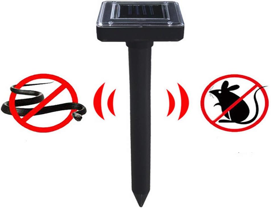 nulala Solar Power Ultrasonic Animal Repeller Battery Operated Outdoor Waterproof Pest RepellentDeterrent for Snake Mouse Rodent