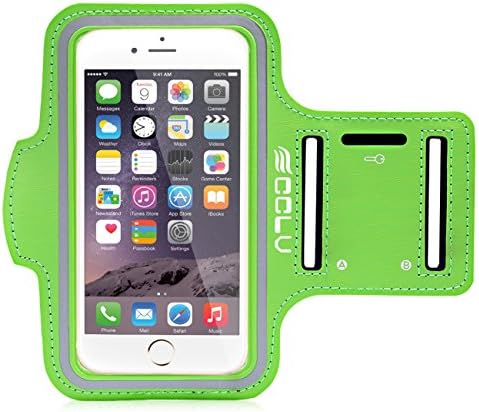 iPhone 7 Armband, CCLV Sport Running Armband with Key Holder for iPhone 7 Plus, 6s Plus, 6 Plus, [With Full Touchs Screen Functionality] Adjustable size &amp; Sweatproof Gym Jogging Arm Band Case Cover