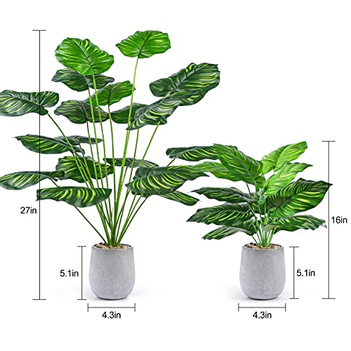 WUKOKU 27" Tall Fake Plants Faux Office Plants Artificial Plants Indoor