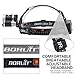 BORUIT RJ-3000 Rechargeabe LED Headlamp 5000 Lumens with Black Light, 3 Modes Super Bright USB Head Lamp IPX4 Waterproof Headlight for Adults USB Outdoor Fishing Camping