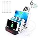CXCase 6-Port USB Charging Station Dock Stand & Organizer, Multi Port Charger Station, Universal Cell Phone Docking Station for iPhones, Samsung Galaxy, iPad, Tablets, Apple Watch, Smartphones
