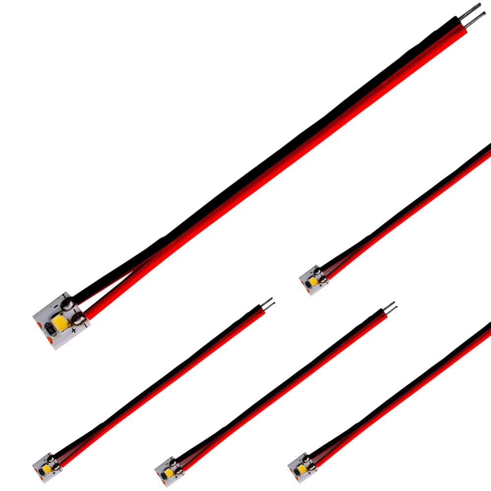 RUNCCI-YUN 5pcs 12V ~ 18V SMD 1-LED model railway led lighting,model train lights for lego led lights n gauge model railways oo gauge lights model train lights 10cm (Length)（white light）