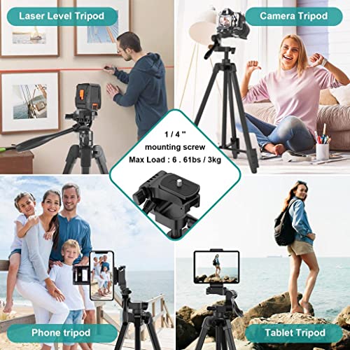 Trépied de caméra, Pbreack Trépied pour appareil photo et vidéo professionnel portable réflexe Avec Sac Voyage pour Canon Nikon Sony Samsung Panasonic Olympus Fuji DSLR (Q666C)