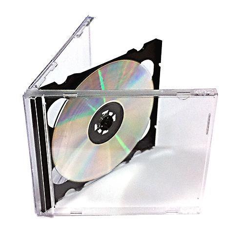 Vision Media 50 X Double CD Jewel Case Black Tray - 10.4mm Spine