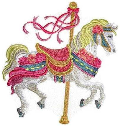 [Custom] [ Carousel Horse ] Embroidery Iron On/Sew Patch [8.82" x 6.86"][Made in USA]