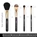 Makeup Brushes Zoreya Travel Makeup Brush Set With Case Black Cosmetic Foundation Powder Eyes Fan Brushes Rose Gold Wood Handle Synthetic Hair Hypoallegenic Makeup Brushes For Beginners