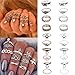 Rings Set;START 10PCS/Set Bohemian Totem Crystal Rings