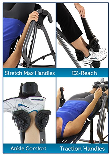 Teeter EP-960 LTD Inversion Table, 3rd-Party Safety Certified, Precision Engineering, with Extended Ankle Lock Handle and Better Back Accessories (Renewed)
