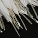 12pcs Natural Goose Feather DIY Craft Accessories Party Gorgeous Decoration - Gold+White, 10-15cm