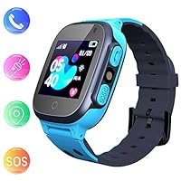Kids smartwatch Phone Watches for Children with LBS Tracker sim Card Anti-Lost sos Call Boys and Girls Birthday Compatible Android iOS Touch Screen Voice Chat Remote Camera