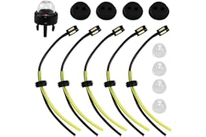 14-Piece Lawn Mower Fuel Pipe Joint Kit with Primer Bulbs, 2-Hole Seals & Filter Balls – Compatible with Lawn Mowers, Trimmer