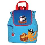 Stephen Joseph Boys Quilted Pirate Octopus Backpack Bag (Blue)