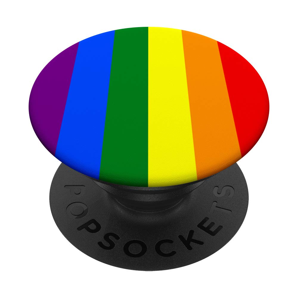 LGBTQ LGBT lesbian gay bisexual queer pride rainbow flag PopSockets Swappable PopGrip
