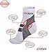 ZaTech Plantar Fasciitis Sock, Compression Socks (White/Black, Medium)