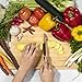 Extra Large Organic Bamboo Cutting Board for Kitchen, Includes 3 Built-In Compartments with Juice Grooves on Front and Back, Best as a Butcher Block or Chopping Board for Meat Bread Cheese Vegtables