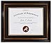 Golden State Art, 11x14 Frame for 8.5x11 Diploma/Certificate, Sawtooth Hangers for Wall Mounting with Real Glass, Black Gold & Burgundy Molding (Black/Gold Double Mat)
