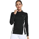 TOIUUI Womens 1/4 Zip Shirts Half Zip Pullover Fleece Thermal Long Sleeve Activewear T-Shirts Running Tops