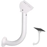 Universal Solar Panel Wall Mount Bracket - 30cm L-Shape Mount with Adjustable Arm &amp; Tilt Head, Compatible with Ring, Blink, Arlo, Eufy, Wyze, Reolink and Other Solar Panels