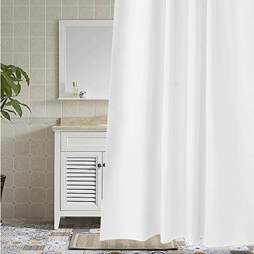 Cryseam 8080 Inch Hotel Fabric Shower Curtain Mildew-Free Water-Repellent Polyester Fabric Shower Curtain Extra Long