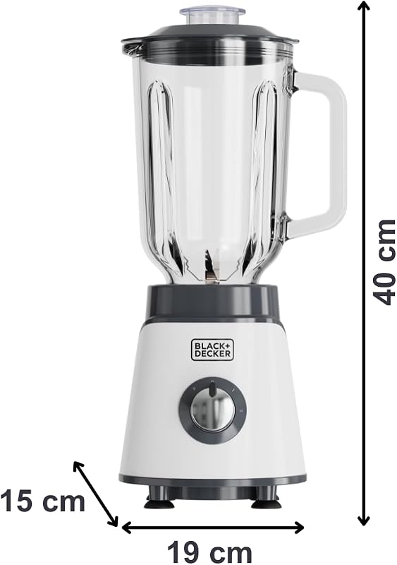- Liquidificador BXJB1002E 1000W | Jarro de vidro 1.5L | Lâminas de Aço Inoxidável 4 Bordas | Função Ice Crush | 2 Velocidade + Pulso | Cofre para máquina de lavar louça | Sistema de Segurança