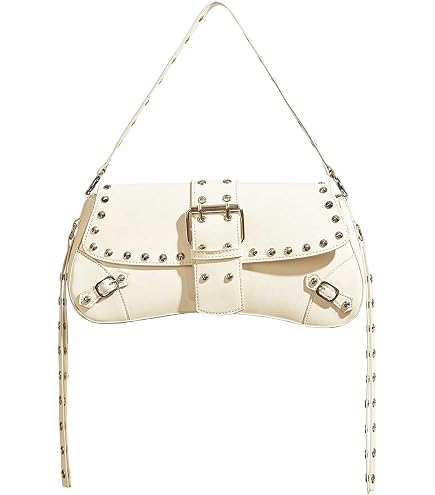 MakeMeChic Women's Shoulder Bags Y2K PU Leather Clutch Small Purse