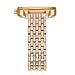 Diamante Watch Band for Fossil Q Venture, 18MM Crystal Rhinestone Diamond Stainless Watch Band for Q Venture and MK Sofie/Access Runway,Rose Gold