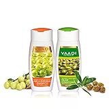 Amla with Shikakai & Reetha Shampoo and Olive Conditioner Hair Fall & Damage Control Shampoo Paraben Free Suitable for All Hair Types - Each Pack of 110ml - Vaadi Herbals