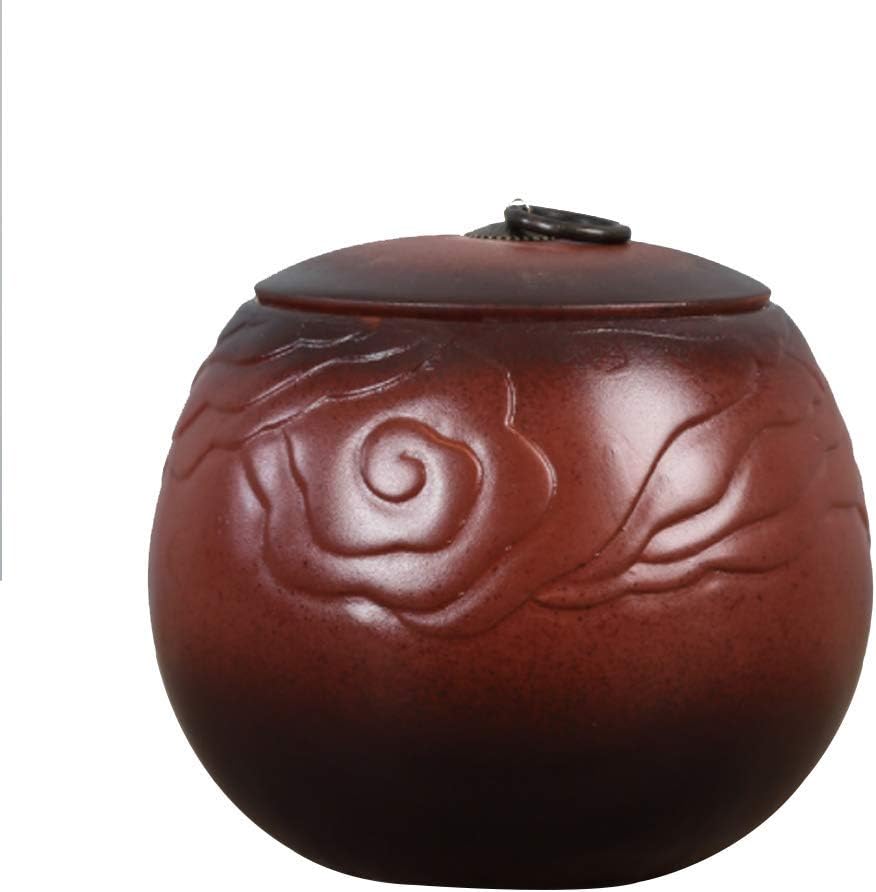 HIGHKAS Urna funeraria Vintage roja Urnas funerarias para Adultos