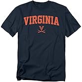 University of Virginia One Color Arch Unisex Adult T Shirt, Navy