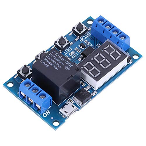 Timer Switch Module DC 6V-30V Delay Relay Programmable Cycle Control Digital LED Display Micro USB Adjustable Time Delay Switch Motor Control Relay