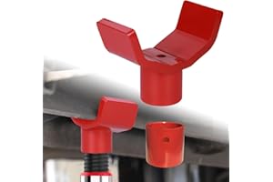 ZUZUPORD 2-in-1 Bottle Jack Adapter - Universal Steel Adapter for Safe Jack Lift, Fits 1.61-Inch (41mm) or Smaller Bottle Jacks, Works with Round Axles (4.5" Max) & Square Axles (3.5" Max)