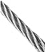 Loos Stainless Steel 302/304 Wire Rope, 7x7 Strand Core, 0.125