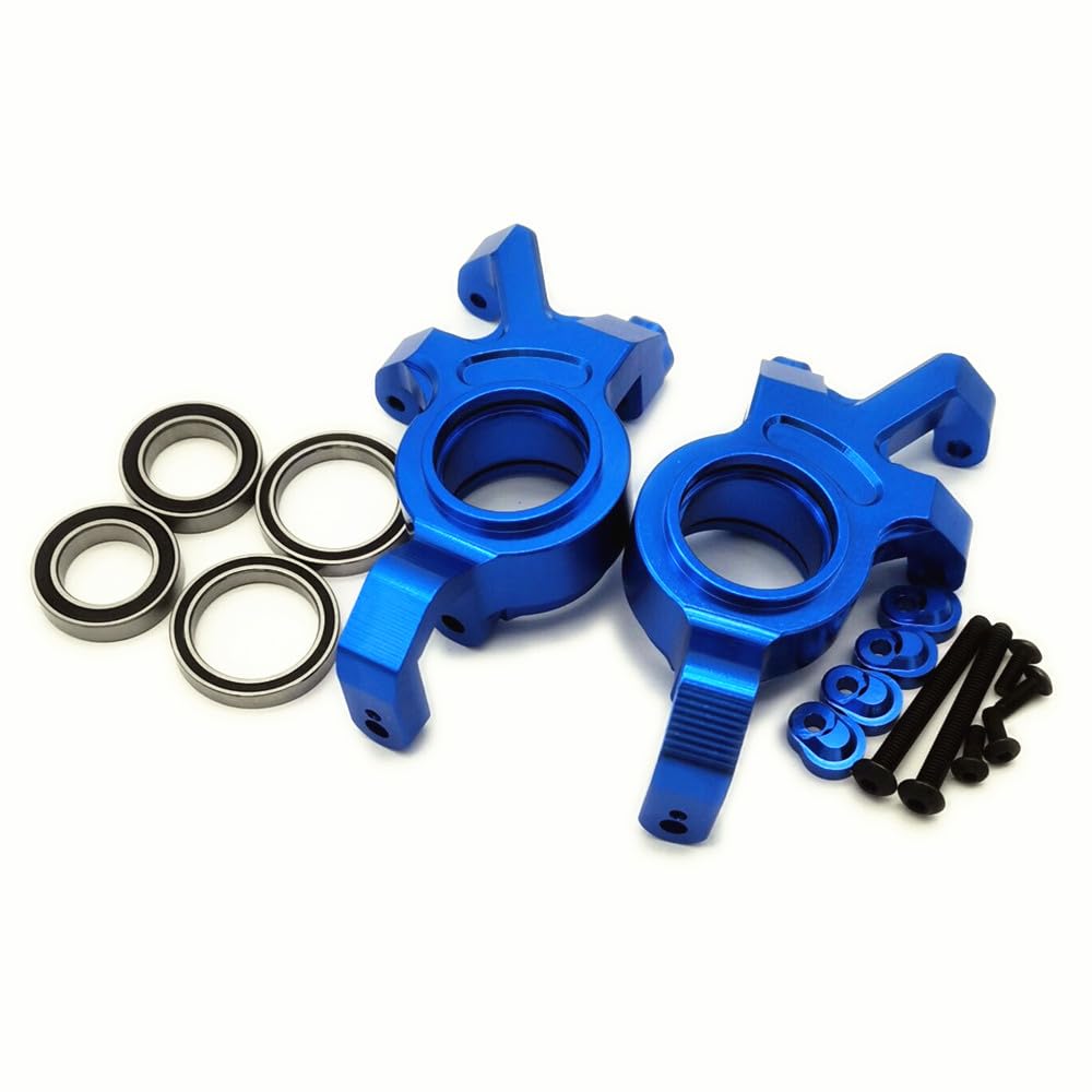 Photo 1 of Aluminum Front Steering Blocks Left + Right - 1PR for Traxxas 1/5 XMAXX X-Maxx 6S 8S 7737 Blue
