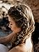 fxmimior Bride Hair Accessories Crystal Long Hair Vine Wedding Hair Piece (rose gold)