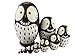 Adorable Lovely Animal Theme Big Round Eyes Brown Wise Owl Egg Shape Wooden Handmade Nesting Dolls Matryoshka Dolls Set 10 Pieces For Kids Toy Birthday Christmas Gift Home Kids Room Decoration