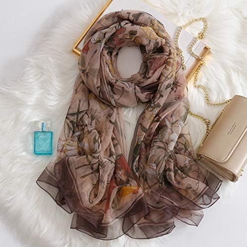 Ujuku Yarn Long Silk Scarf Shawl Yarn Multi-Functional