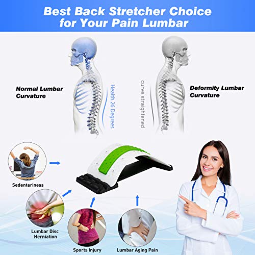 Back Stretcher, Enjoyee Spine Deck Back Pain Relief Products with Acupressure Points
