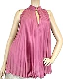 Gucci Women's Pink Silk Buttons Pleated Halter Top 307275 (42)