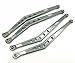 Treal Aluminum Upper Suspension Link Rod Linkage Arm for 1/10 Axial Wraith Gray -4pcs Set