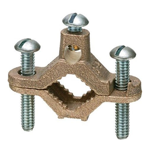 Buy 1/2" to 1" Inch Size Brass Plate Connect To Pipe or Rod Grounding Clamp Bonding Rod Mast