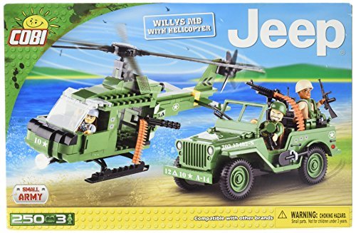 Buy [Coby] COBI Small Army Jeep Willys MB with Helicopter Building Kit ...