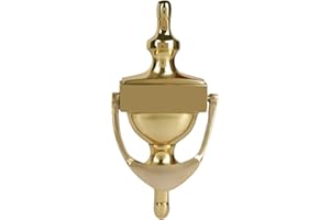 SKANDH Solid Brass Door Knocker "Victorian", 8" Inch Polished Lacquered