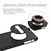 Ztylus LED Ring Light Attachment with Ztylus iPhone 6 Plus / 6s Plus Lite Case (Black), 3 Diffusers/Stepless Dimming/Color Temperature
