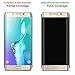 Galaxy S6 Edge Plus Screen Protector, Seacosmo Tempered Glass Screen Protector Cover [ 3D Curved Full Coverage ] For Samsung Galaxy S6 Edge Plus [ Life Warranty ], Gold
