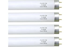 F14T8/CW 14W 15 Inch T8 4100K Linear Fluorescent Light Bulb,14 Watts, G13 Medium Base,T8 Tube,14.78" MOL,1" Dia,4100K Cool Wh