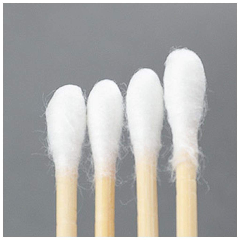SUGEER 6Pcs Cotton Stems 6 Packs 600 Pieces Double-Headed Cotton swabs Bamboo Cotton Buds for Cleaning Tool Cotton Swabs for Cotton Pads and Rounds, Long Cotton Tipped Applicator Sticks