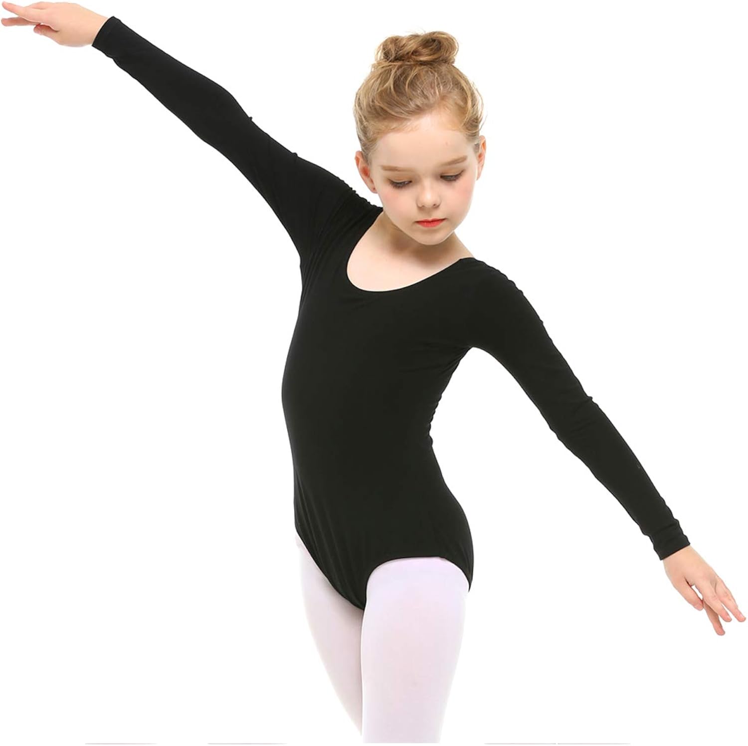 STELLE Girls Long Sleeve Team Basic Leotard Ballet Dance Gymnastics: Clothing