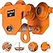 OrangeA 3 Ton Heavy Duty Manual Capacity Plain 6000LBS Push Track Roller Trolley Crane Lift Dual Wheels Garage Hoist for Straight Curved I Beam (Manual Trolley 3 Ton)