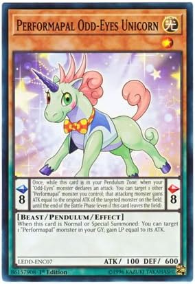 Amazon 遊戯王 英語版 Ledd Enc07 Performapal Odd Eyes Unicorn Emオッドアイズ ユニコーン ノーマル 1st Edition トレカ 通販